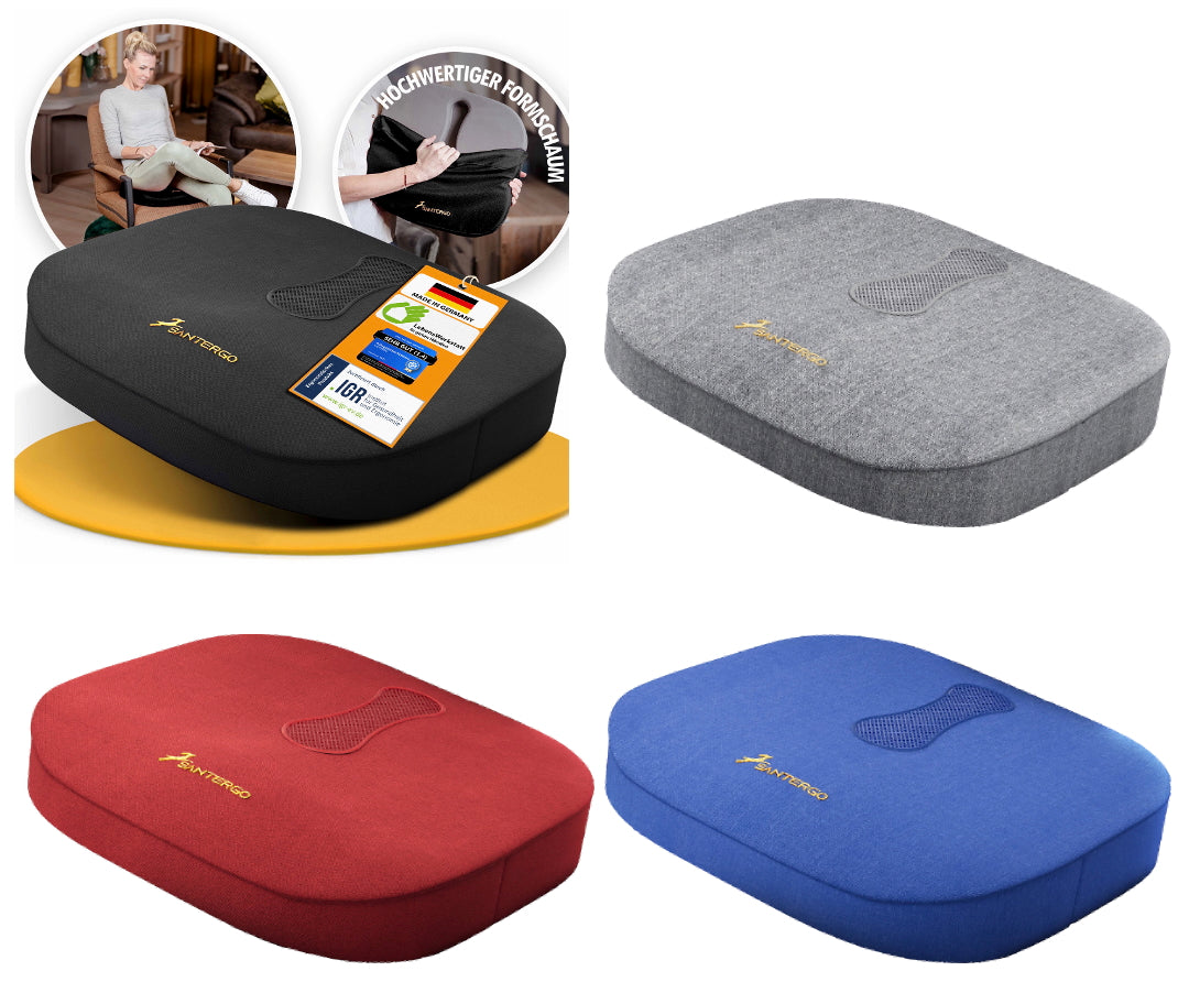Orthopädisches Sitzkissen - PATENTIERT & FORMSTABIL | SANTERGO